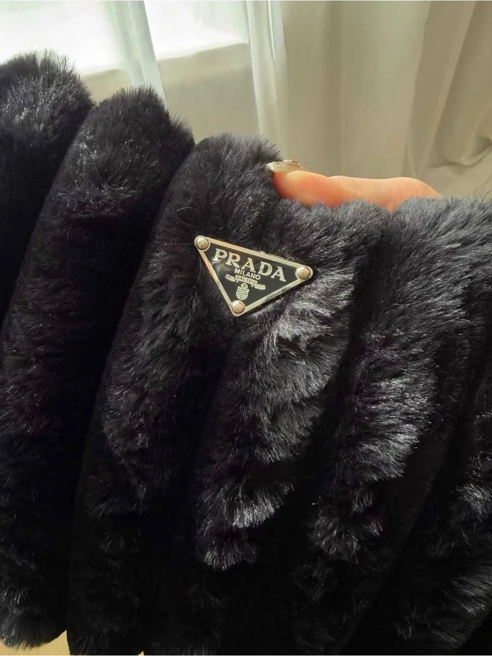 Prada Black Fur Tote - Picture 4 of 6